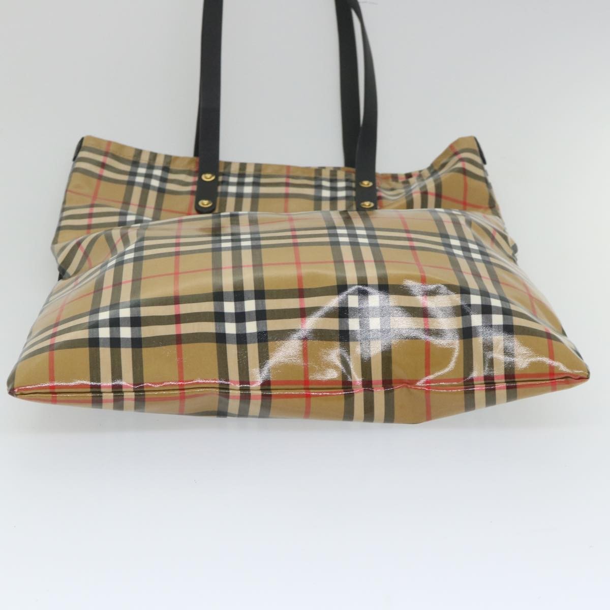 Burberry Nova Check Tote Canvas and Leather, BEIGE, CANVAS, Tote bag