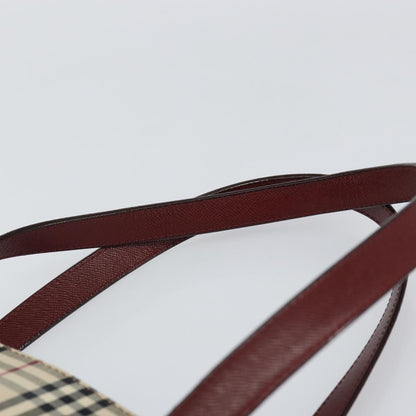 Burberry Nova Check Tote Canvas and Leather, BEIGE, CANVAS, Tote bag