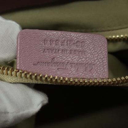 Salvatore Ferragamo Gancini Tote Leather, PINK, LEATHER, Tote bag