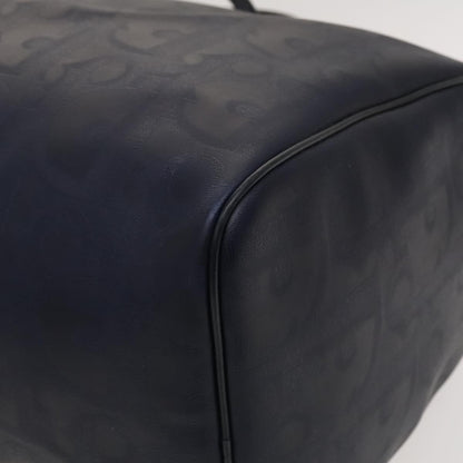 Christian Dior Vintage Trotter Boston Bag Canvas, NAVY, CANVAS, Travel bag