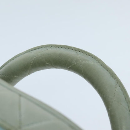 Chanel Cosmetic Case Quilted Lambskin, BLUE, LEATHER, Toiletry Case