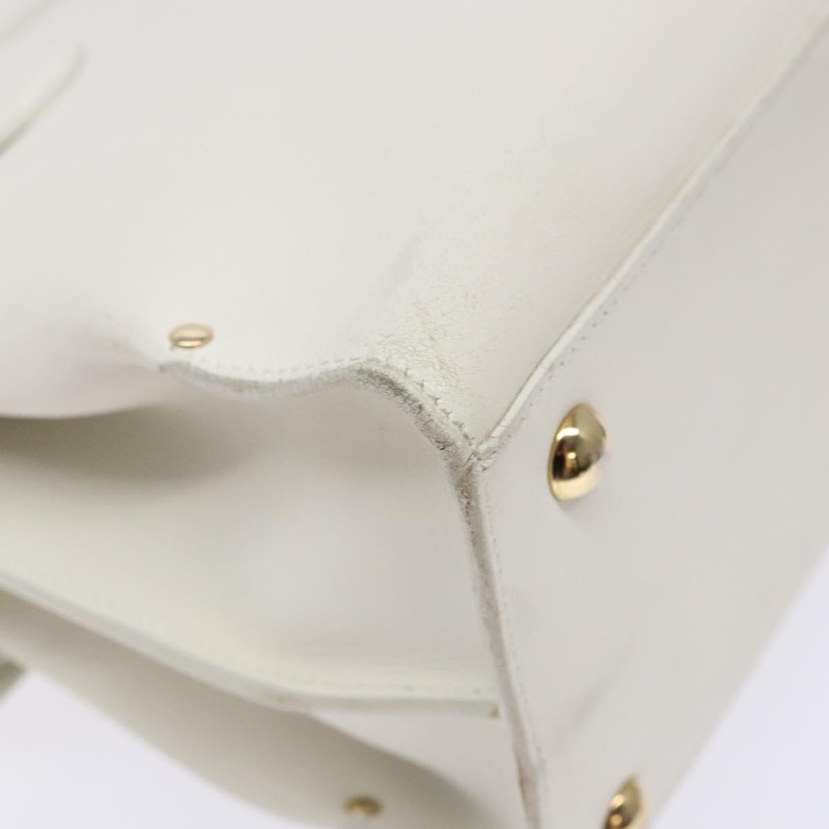 Salvatore Ferragamo Virna Satchel Leather, WHITE, LEATHER, Handbag