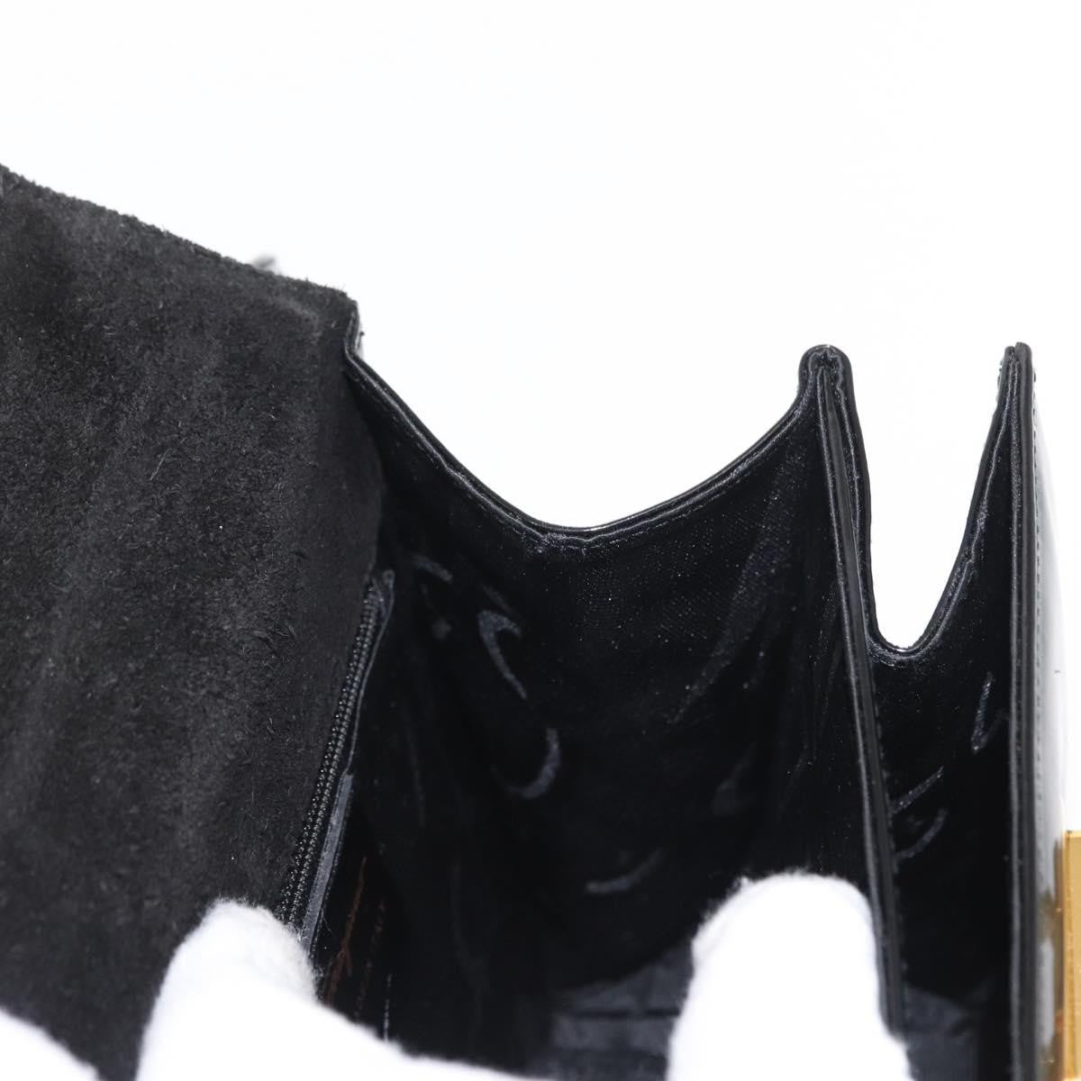 Salvatore Ferragamo Gancini handbag Patent leather, BLACK, PATENT_LEATHER, Handbag