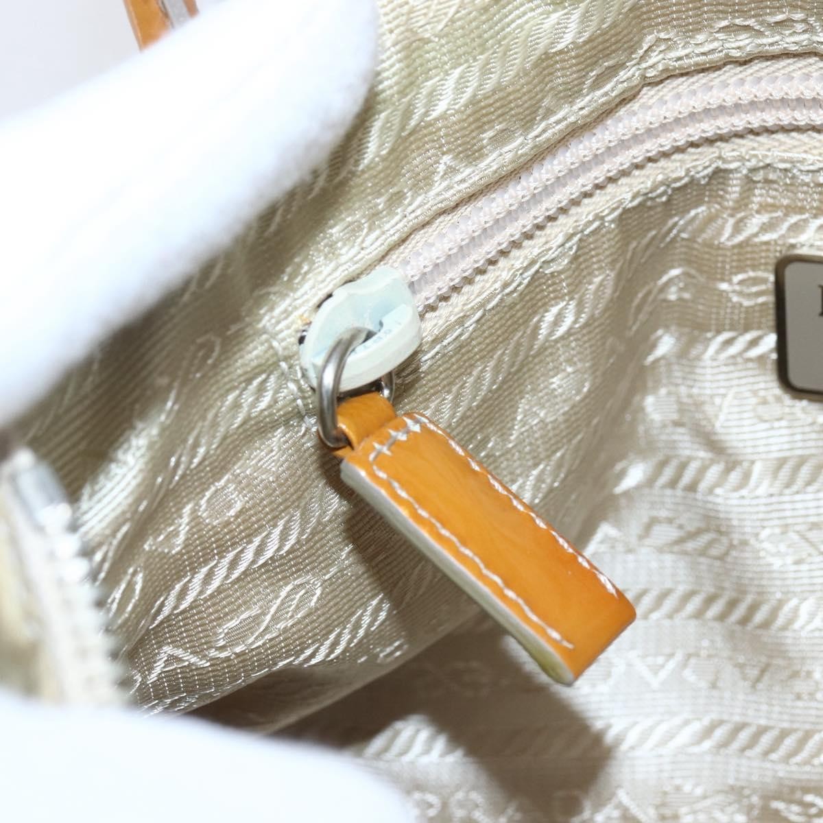 Prada Vintage Handbag Tessuto, BEIGE, NYLON, Handbag