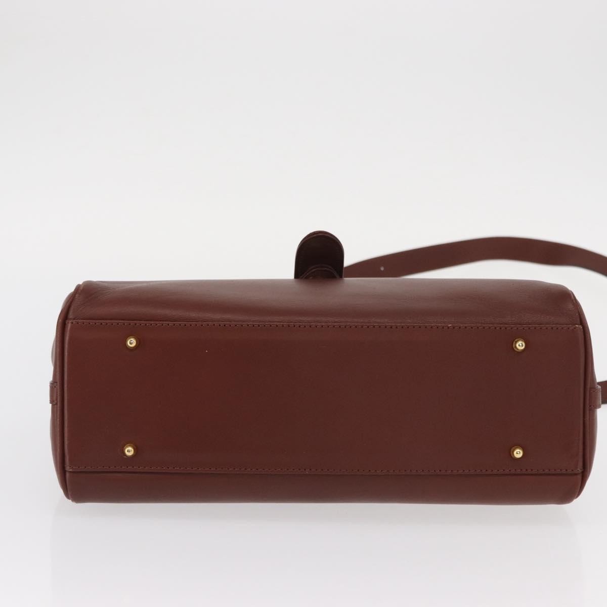 Valentino Garavani Vintage Handbag Leather, BURGUNDY, LEATHER, Handbag