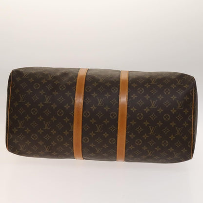 Louis Vuitton Keepall Bag Monogram Canvas, BROWN, CANVAS, Travel bag