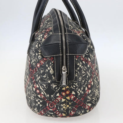 Chanel Optic Coco Bowler Bag Printed Coated Canvas with Caviar, BLACK, PVC, Travel bag