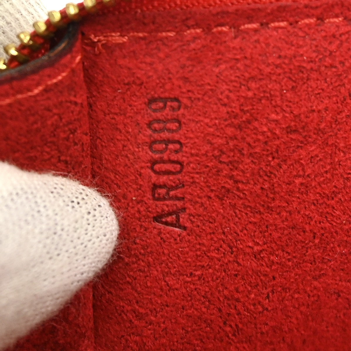 Louis Vuitton Pochette Accessoires Epi Leather, RED, LEATHER, Clutche & pouche