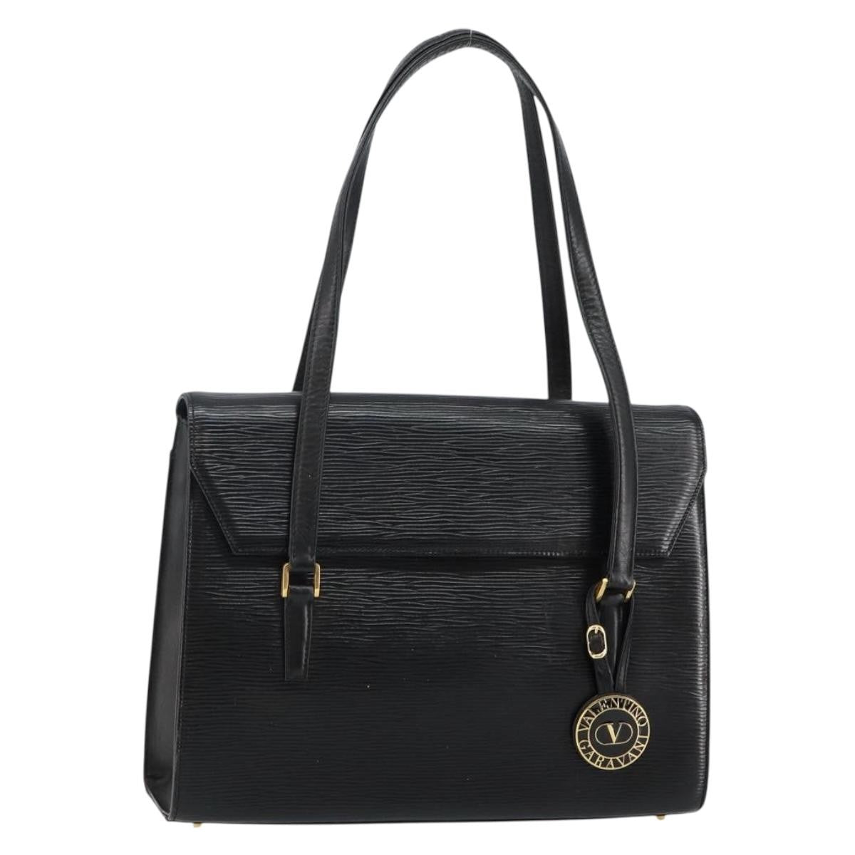 Valentino Garavani Flap Shoulder Bag Leather, BLACK, LEATHER, Shoulder bag