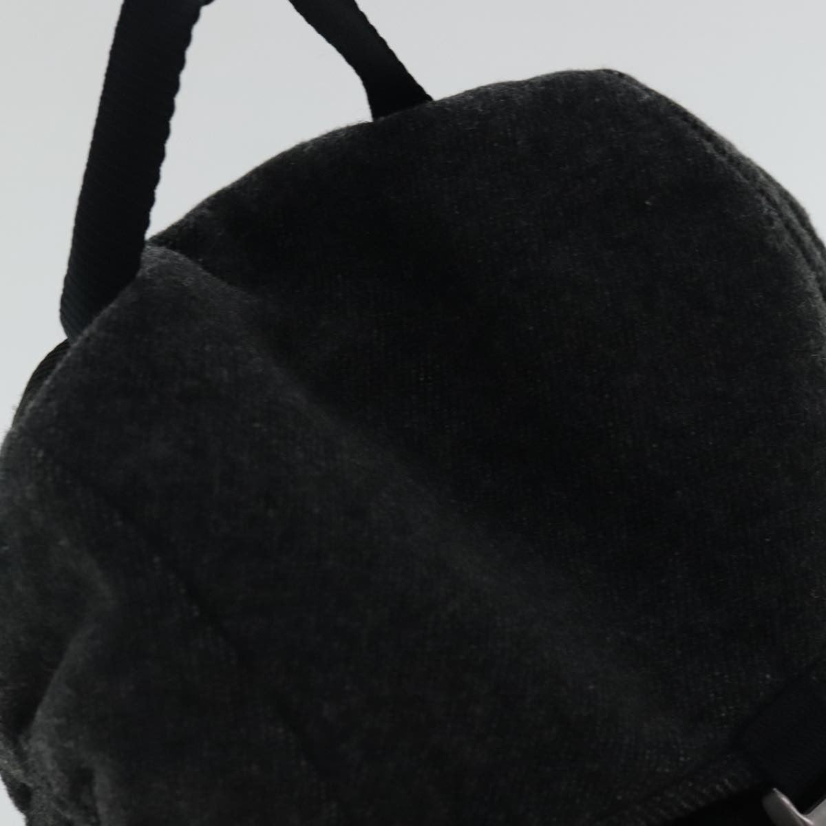 Prada Single Buckle Pocket Backpack Wool, GRAY, WOOL, Backpack