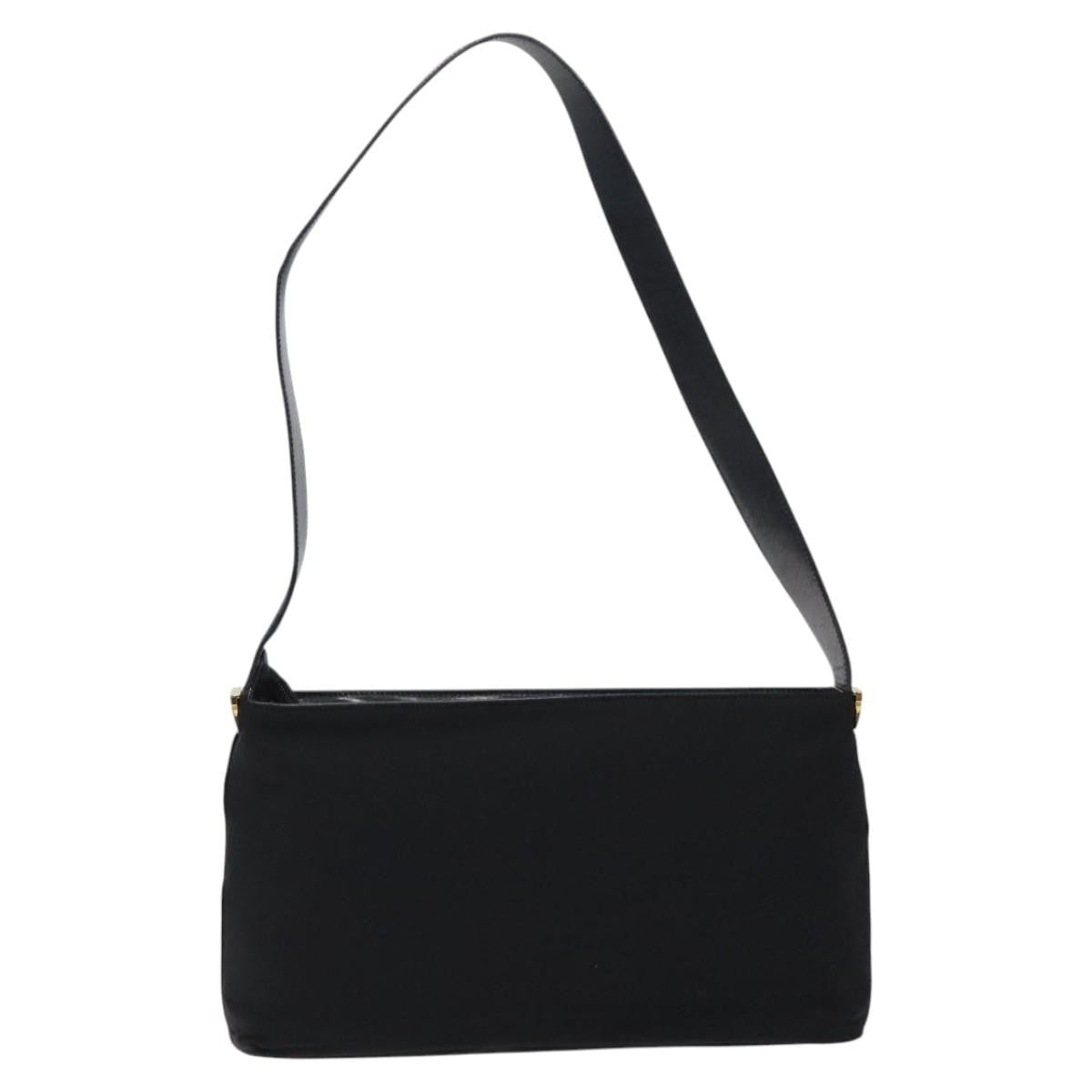 Salvatore Ferragamo Shoulder Bag Canvas, BLACK, CANVAS, Shoulder bag