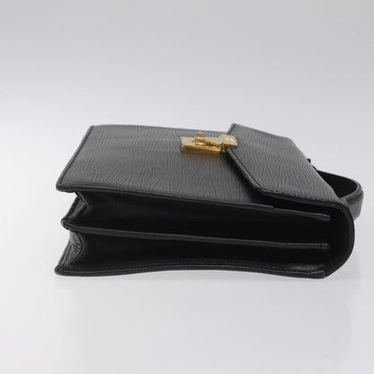 Versace Lock Flap Briefcase Leather, BLACK, LEATHER, Briefcase