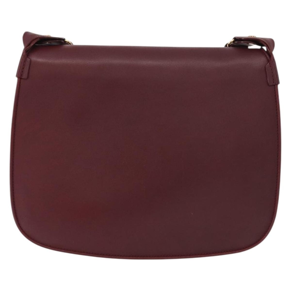 cartier Must de Cartier Shoulder Bag Leather, BURGUNDY, LEATHER, Shoulder bag