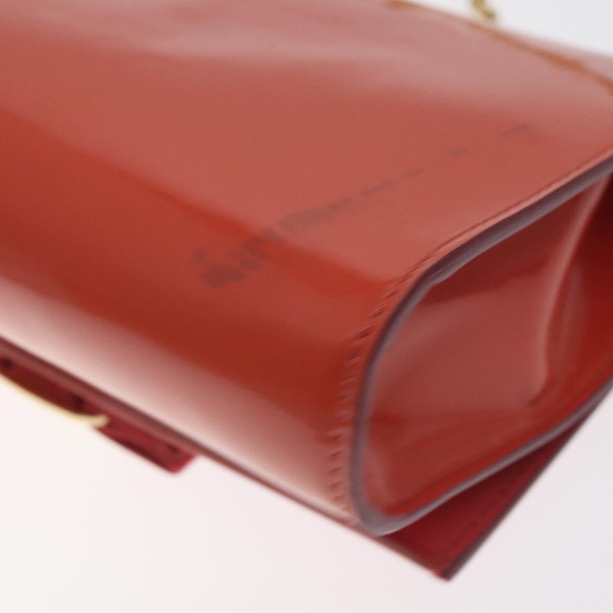 Salvatore Ferragamo Ginny Crossbody Bag Patent, ORANGE, PATENT_LEATHER, Shoulder bag