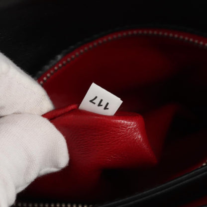 Prada Grommet Chain Flap Shoulder Bag Tessuto with Soft Calf, BLACK, NYLON, Shoulder bag