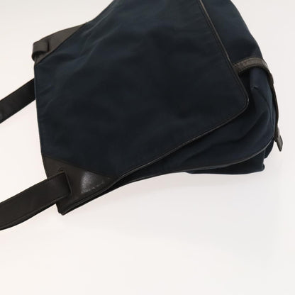 Bottega Veneta Vintage Flap Shoulder Bag Cotton, NAVY, COTTON, Shoulder bag