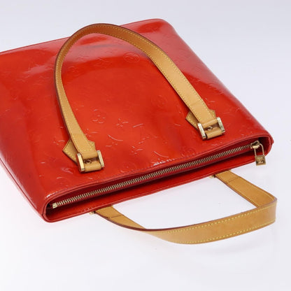 Louis Vuitton Houston Handbag Monogram Vernis, RED, PATENT_LEATHER, Handbag