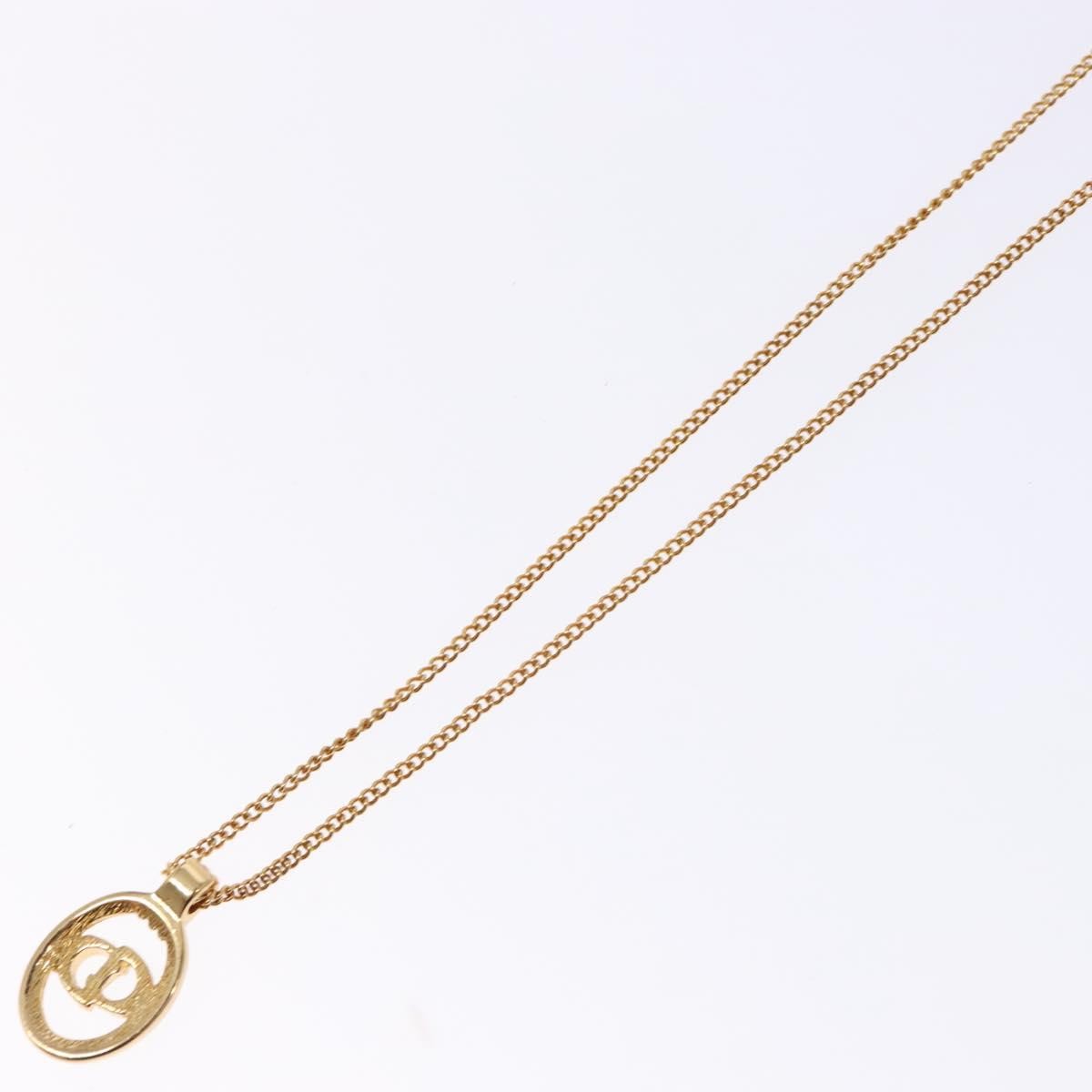 Christian Dior CD Pendant Necklace Gold-plated, GOLD, METAL, Necklace