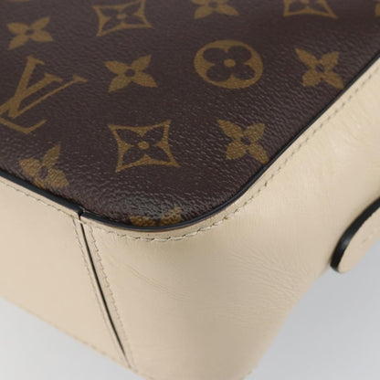 Louis Vuitton Saintonge Handbag Monogram Canvas with Leather, WHITE, CANVAS, Handbag