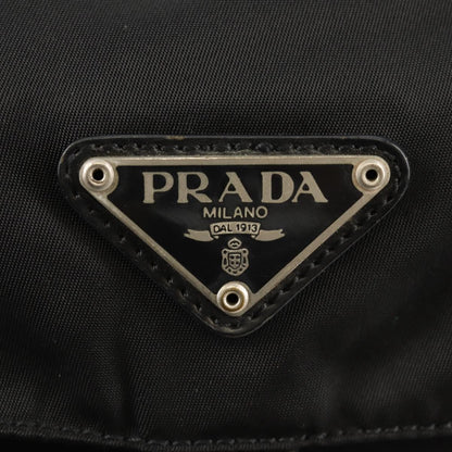 Prada Buckle Messenger Bag Tessuto, BLACK, NYLON, Shoulder bag