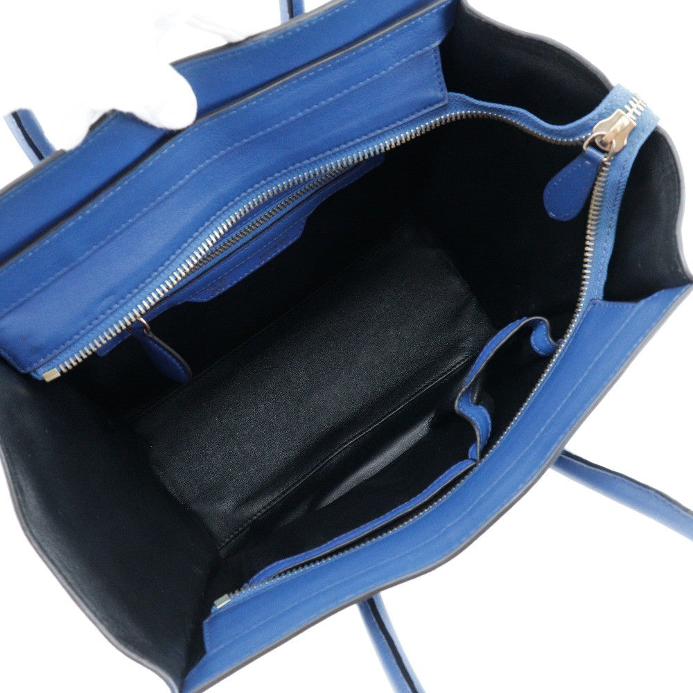 Celine Luggage Bag Suede, BLUE, SUEDE, Handbag