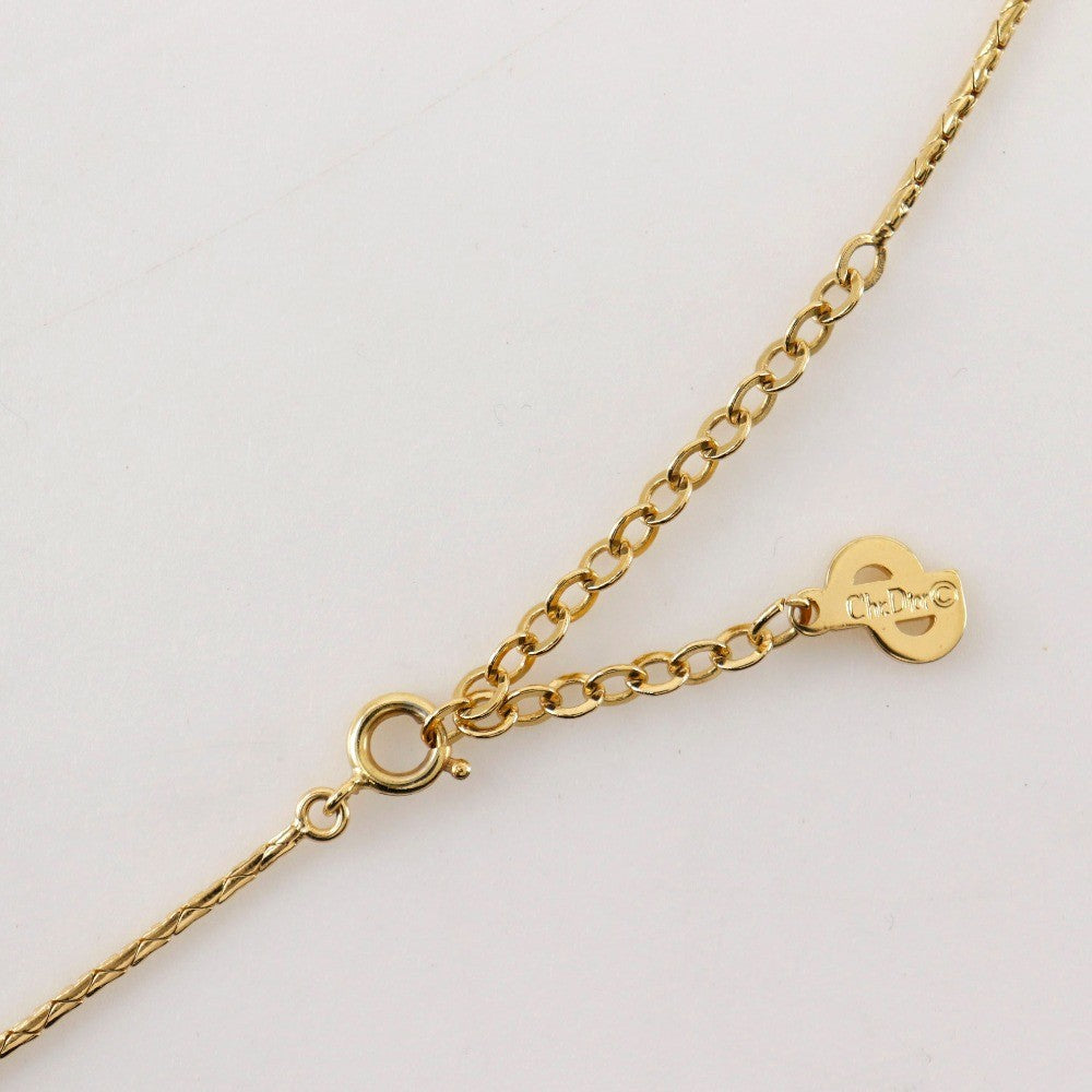 Christian Dior CD Logo necklace Gold-plat and Faux Perle, GOLD, GOLD_PLATED, Necklace