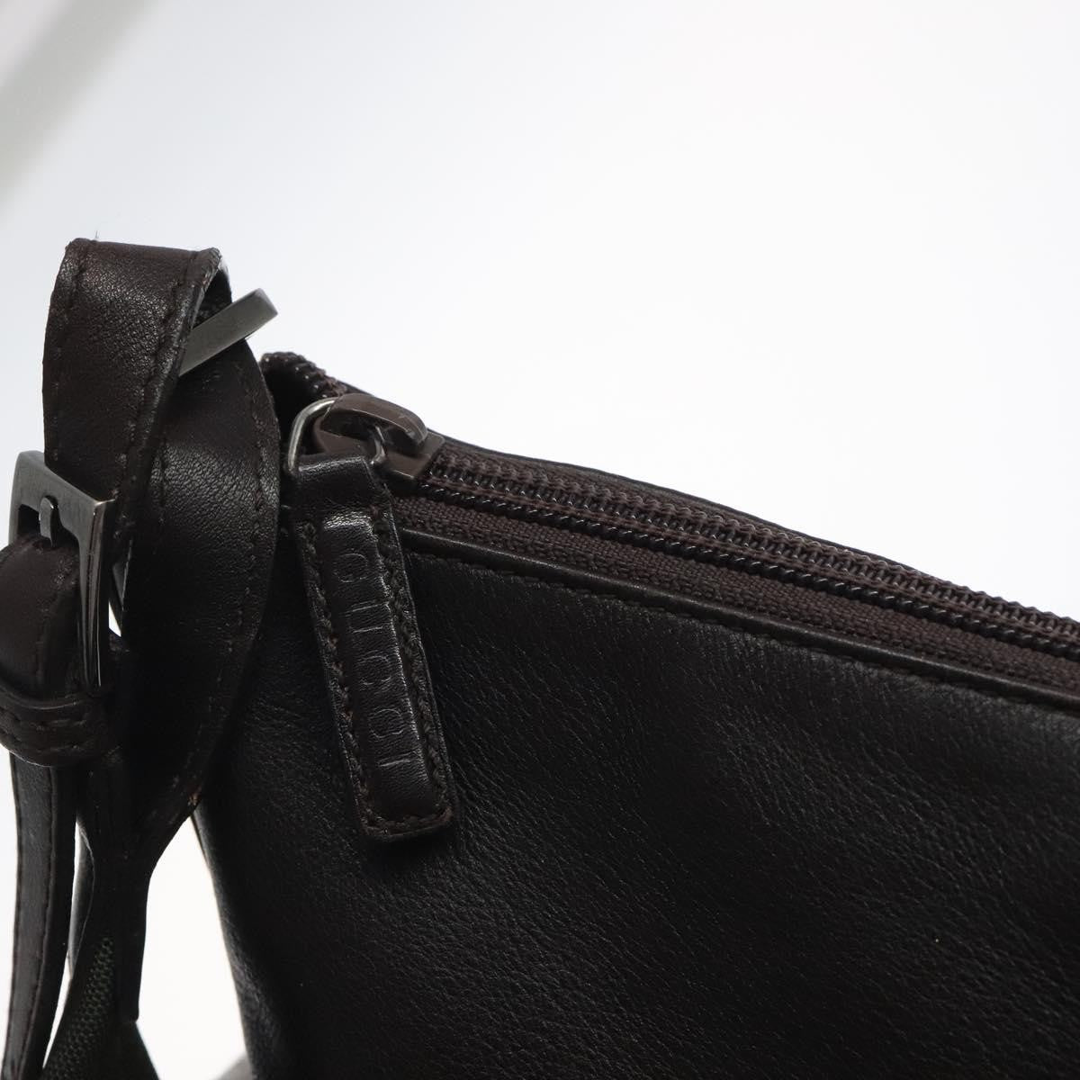 Gucci Vintage Shoulder Bag Leather, BROWN, LEATHER, Shoulder bag