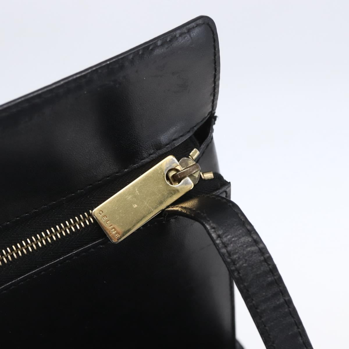 Celine Vintage Macadam Shoulder Bag Canvas, BLACK, CANVAS, Shoulder bag