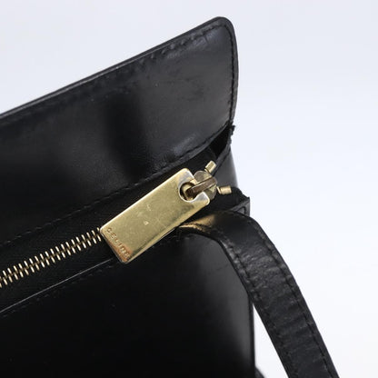 Celine Vintage Macadam Shoulder Bag Canvas, BLACK, CANVAS, Shoulder bag