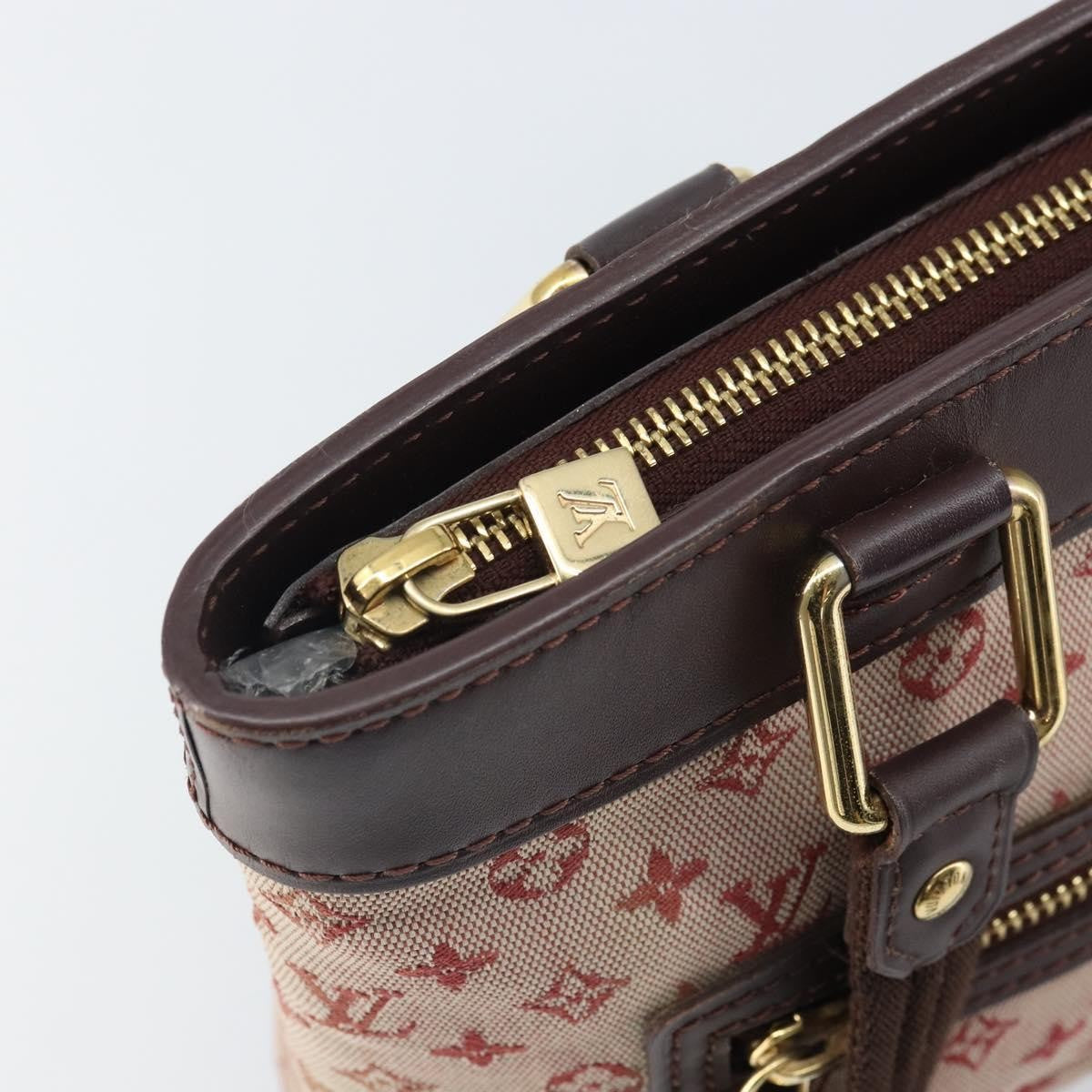 Louis Vuitton Lucille Handbag Mini Lin, RED, CANVAS, Handbag