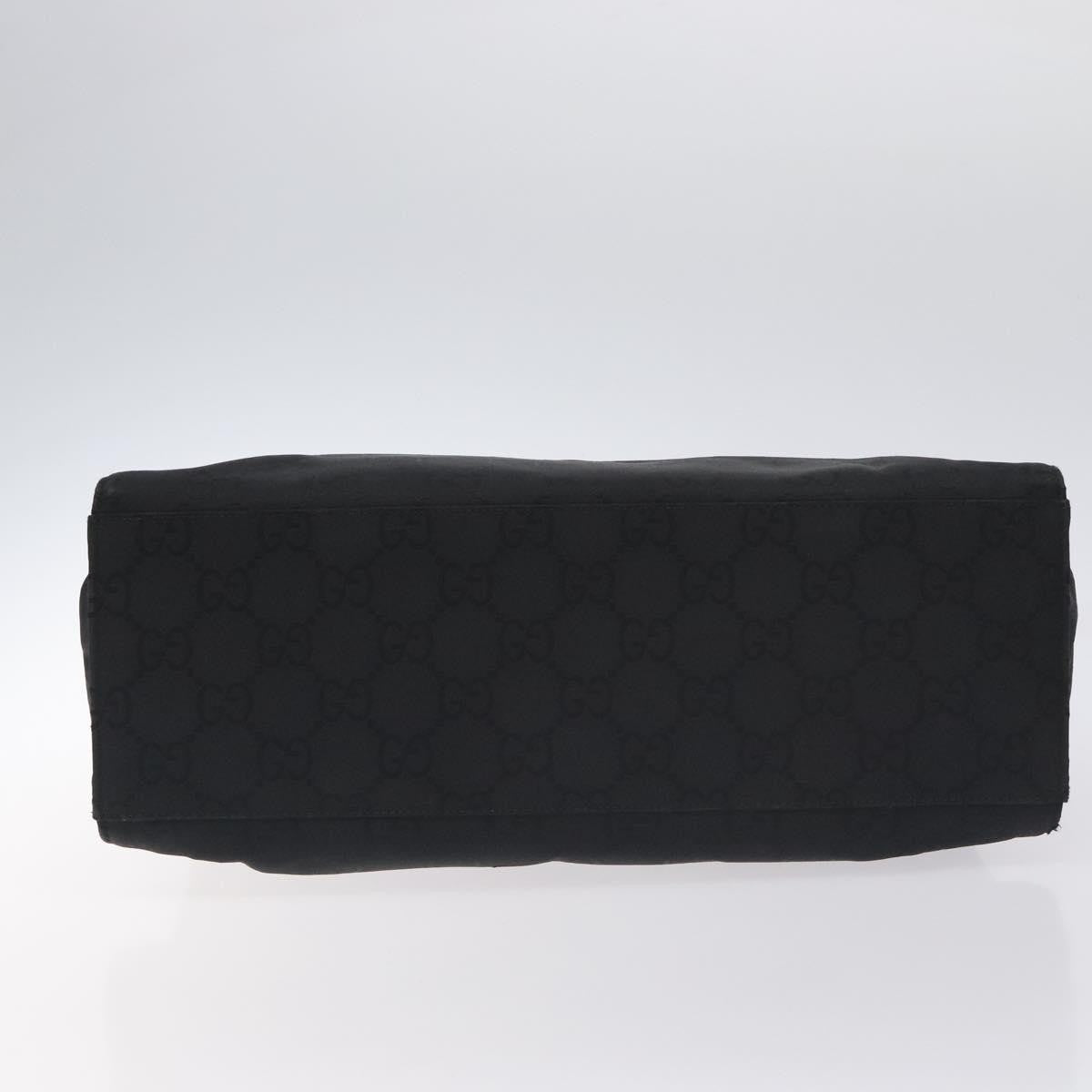 Gucci Vintage Bamboo Handle Tote GG Nylon, BLACK, NYLON, Tote bag