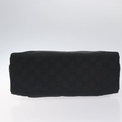 Gucci Vintage Bamboo Handle Tote GG Nylon, BLACK, NYLON, Tote bag
