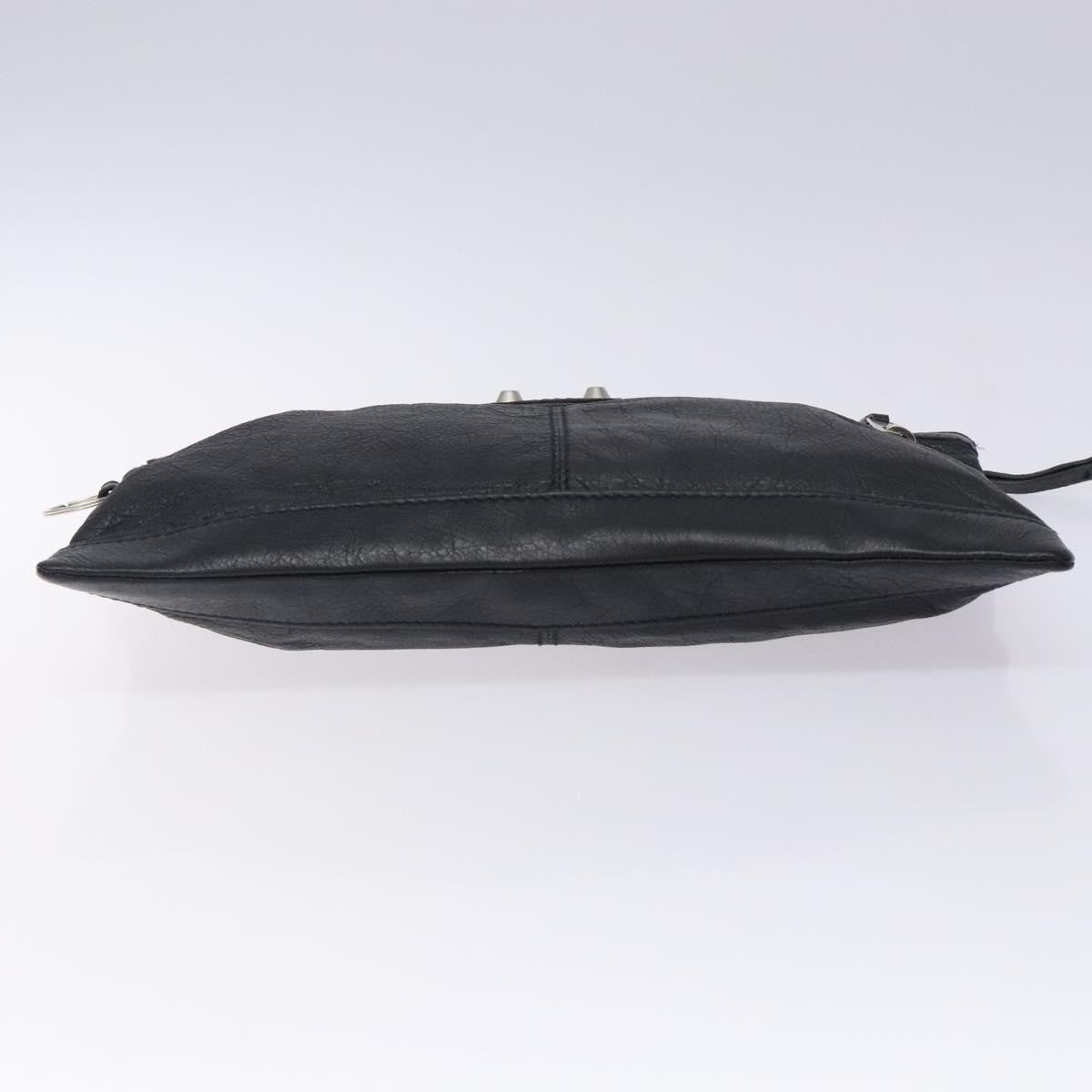 Balenciaga Classic City Clip Pouch Leather, BLACK, LEATHER, Clutche & pouche