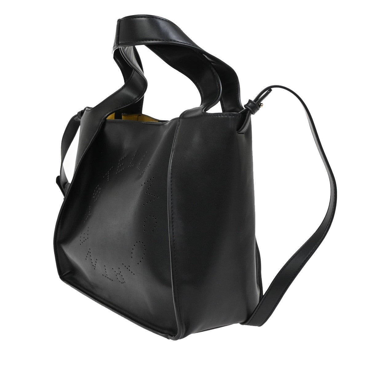 Stella McCartney Alter Tote Perforated Faux Leather, BLACK, FAUX_FUR, Tote bag