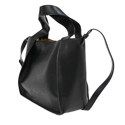 Stella McCartney Alter Tote Perforated Faux Leather, BLACK, FAUX_FUR, Tote bag