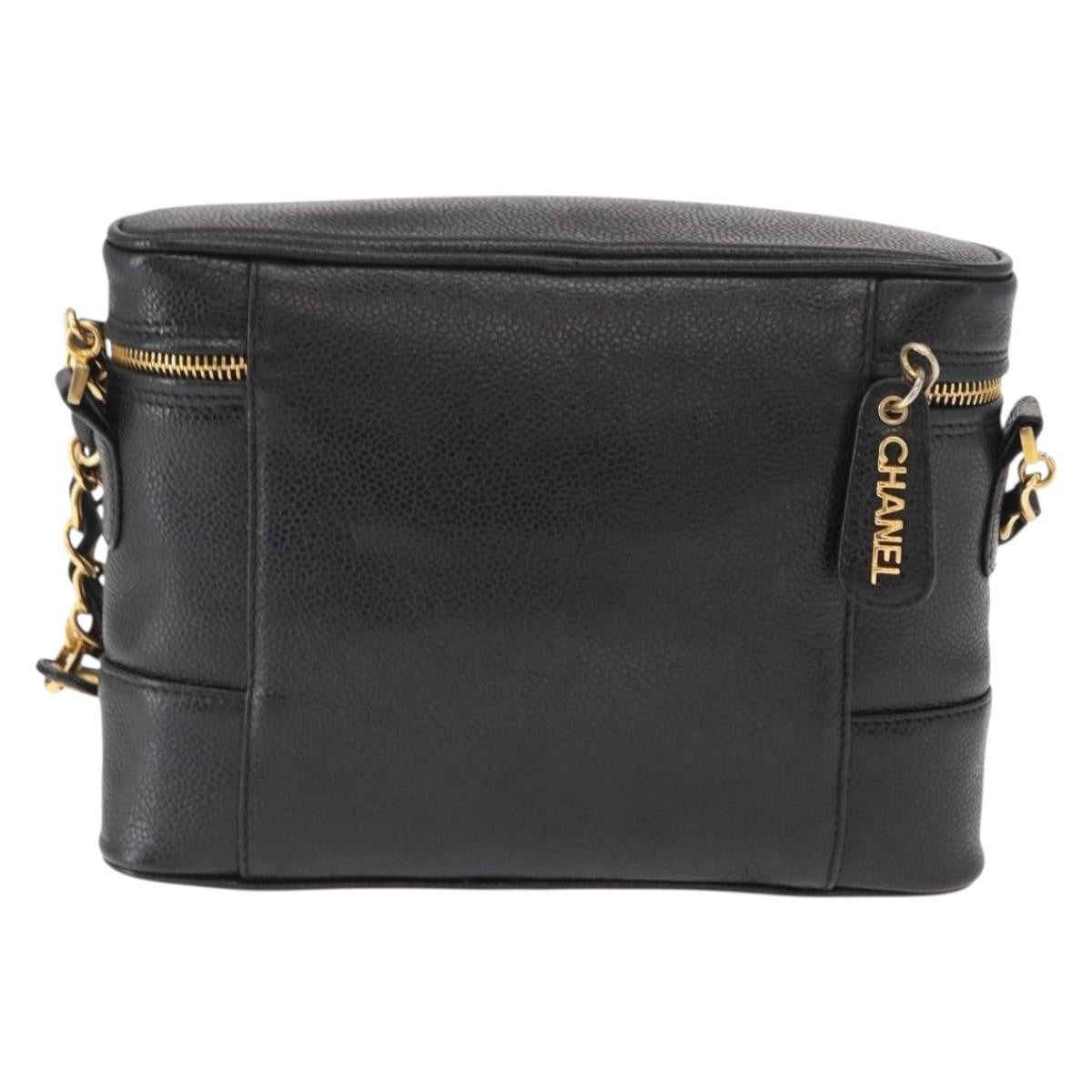 Chanel Vintage CC Shoulder Bag Caviar, BLACK, LEATHER, Shoulder bag