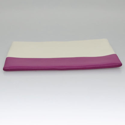 Celine Solo Pouch Bicolor Leather, PURPLE, LEATHER, Clutche & pouche