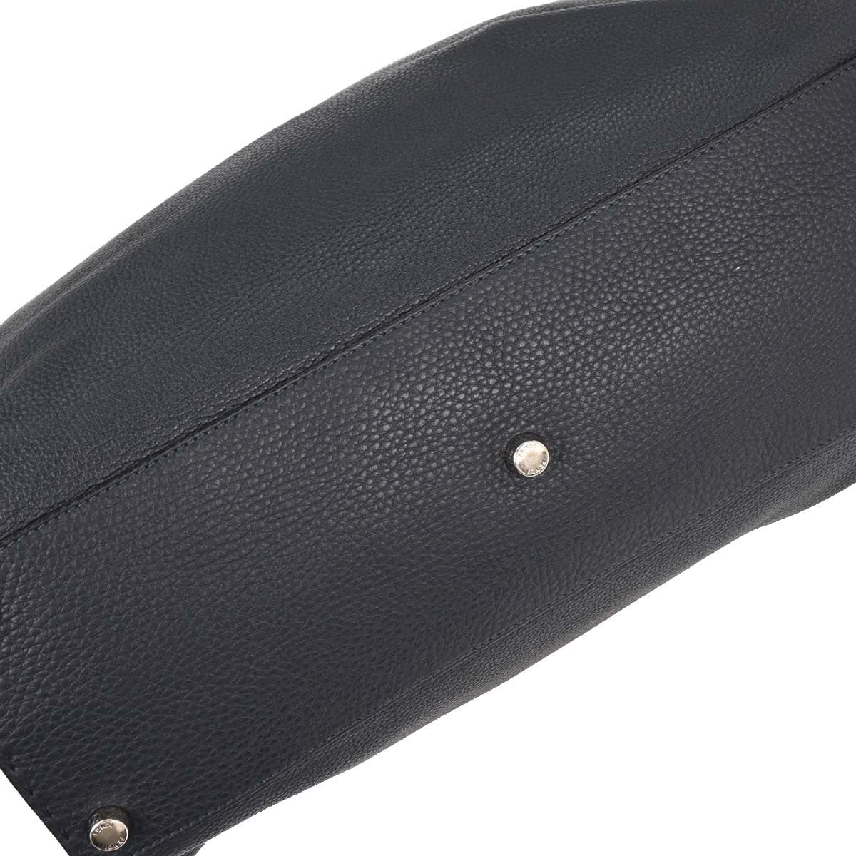 Fendi Monster Selleria Peekaboo Fit Bag Leather, NAVY, LEATHER, Tote bag