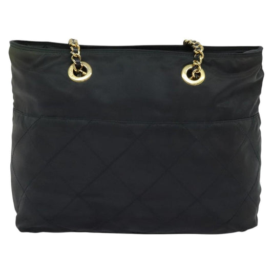 Prada Chain Shoulder Bag Quilted Tessuto, NAVY, NYLON, Shoulder bag