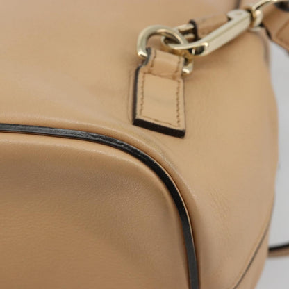 Chloe Faye Backpack Suede with Applique, Beige, Leather, Backpack
