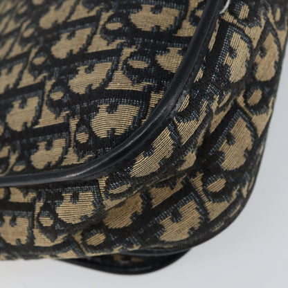 Christian Dior Vintage Trotter Shoulder Bag Canvas, NAVY, CANVAS, Shoulder bag