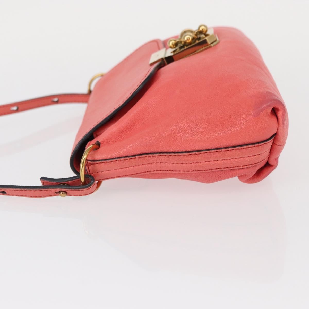 Chloe Elsie Crossbody Bag Leather, PINK, LEATHER, Shoulder bag