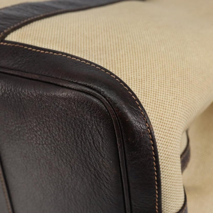 Hermes Garden Party Tote Canvas and Leather, BEIGE, CANVAS, Tote bag