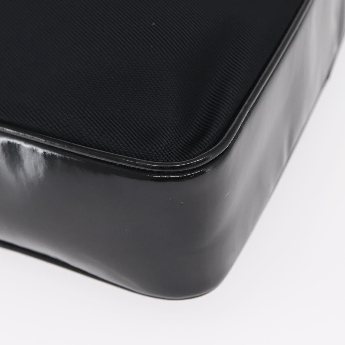 Gucci Vintage Bamboo Handle Bag Nylon, BLACK, NYLON, Handbag