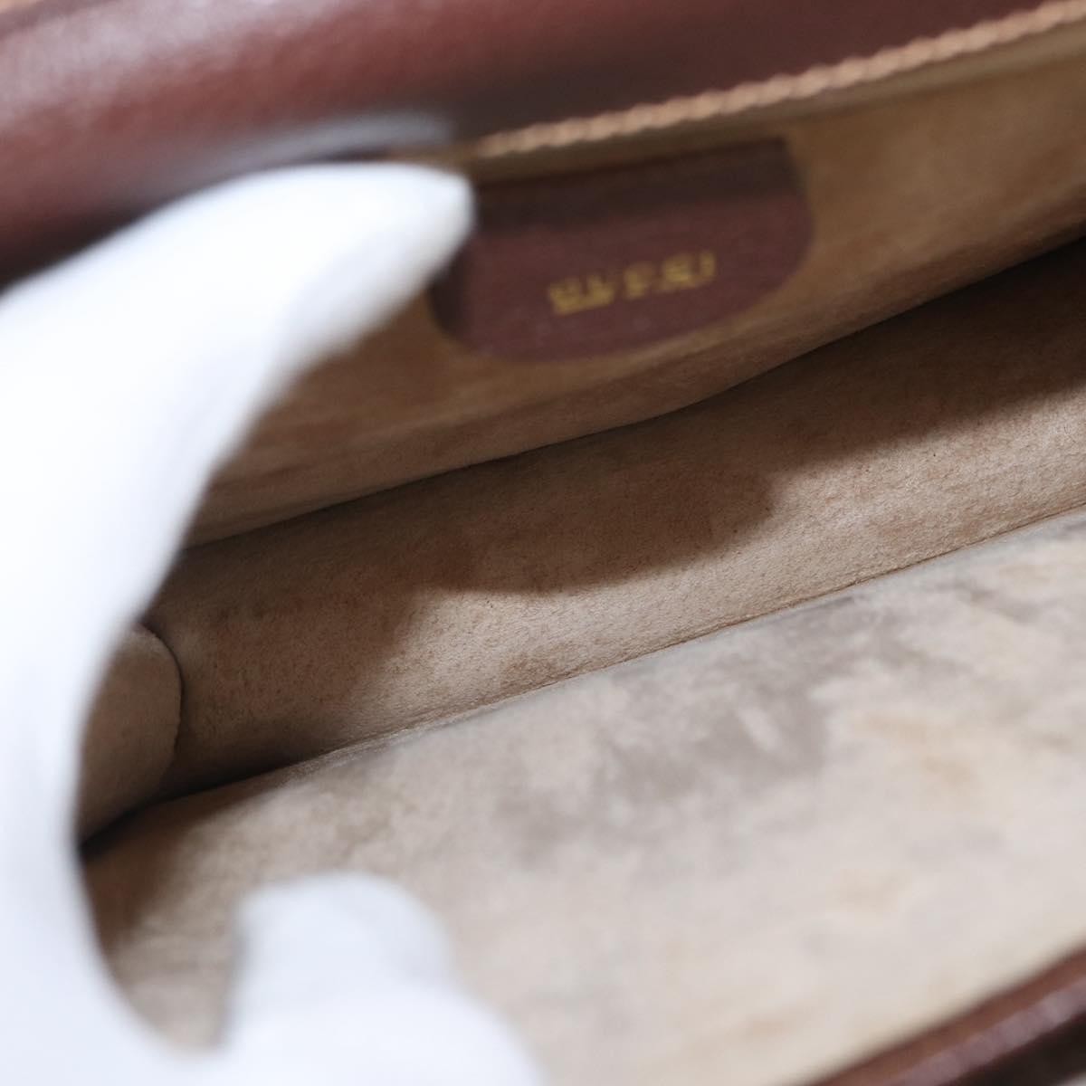 Gucci Vintage Shoulder Bag Leather, BROWN, LEATHER, Shoulder bag