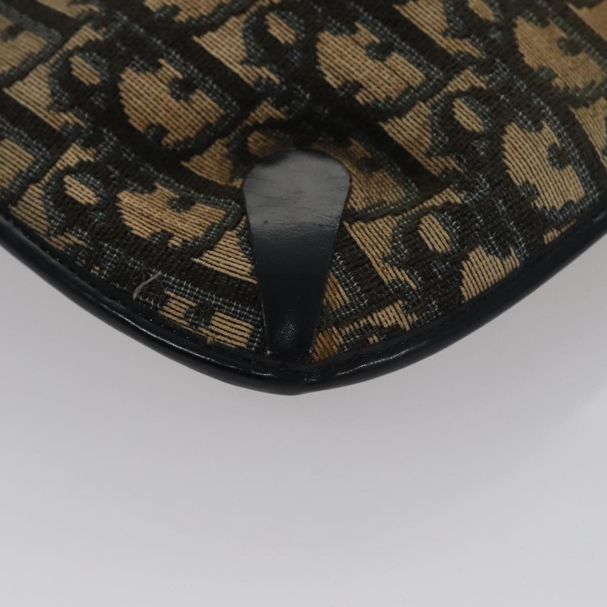 Christian Dior Vintage Trotter Shoulder Bag Canvas, NAVY, CANVAS, Shoulder bag