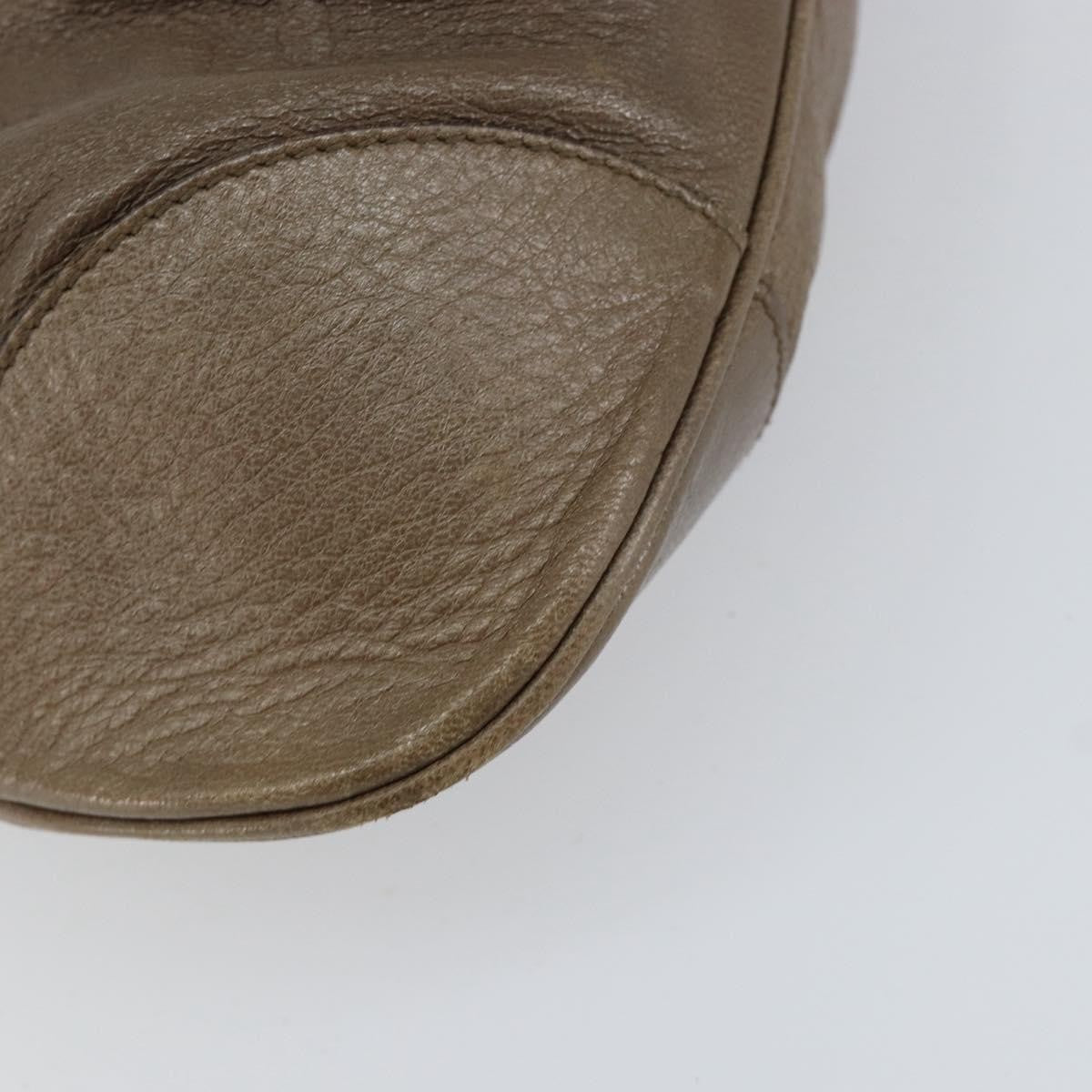 Salvatore Ferragamo Gancini handbag Leather, BROWN, LEATHER, Handbag