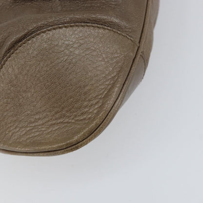 Salvatore Ferragamo Gancini handbag Leather, BROWN, LEATHER, Handbag