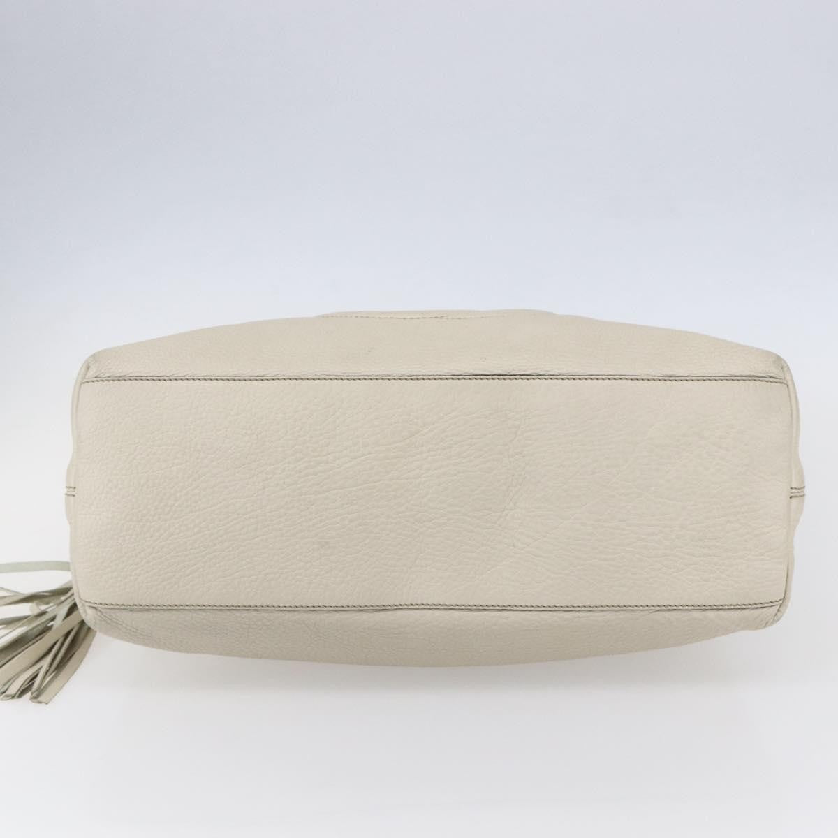 Gucci Soho Chain Strap Shoulder Bag Leather, WHITE, LEATHER, Shoulder bag