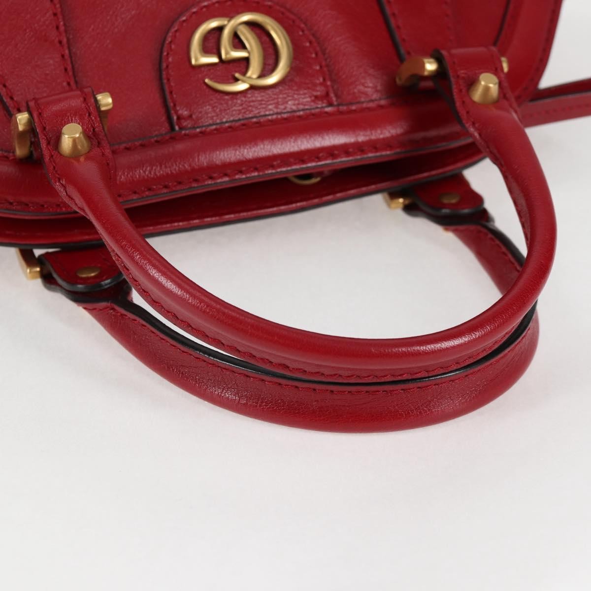 Gucci Rebelle leather red leather, RED, LEATHER, Handbag